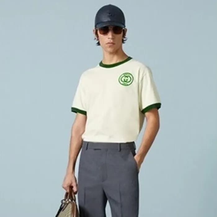 구찌 남/녀 화이트 크루넥 반팔티 - Gucci Unisex White Short slee… - 1