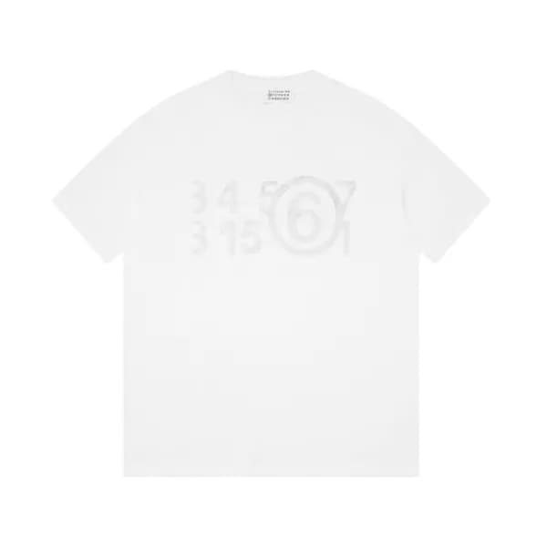 메종마르지엘라 남/녀 크루넥 화이트 반팔티 - Maison Margiela Unisex W… - 1