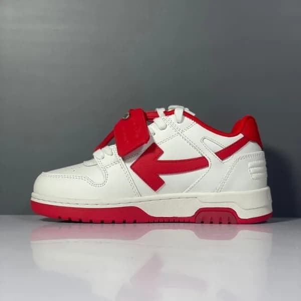 오프화이트 남/녀 시그니처 레드 스니커즈 - Off-white Unisex Red Snea… - 1
