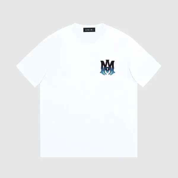 아미리 남성 화이트 크루넥 반팔티 - Amiri Mens White Short sleeve… - 1