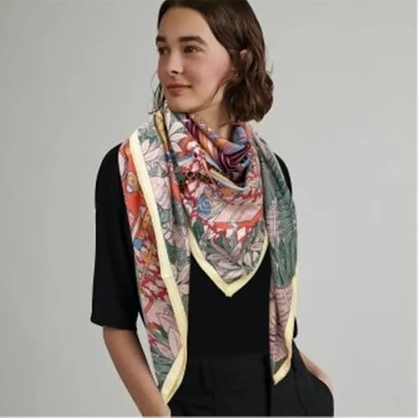 에르메스 여성 그린 양면 스카프 - Hermes Womens Green Scarf - he… - 1