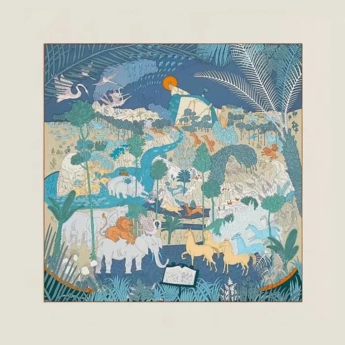 에르메스 여성 블루 스카프 - Hermes Womens Blue Scarf - he485x - 1