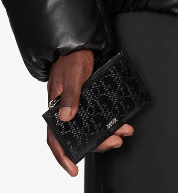 디올 남성 블랙 지피 카드 지갑 - Dior Mens Black Card Wallets -… - 1