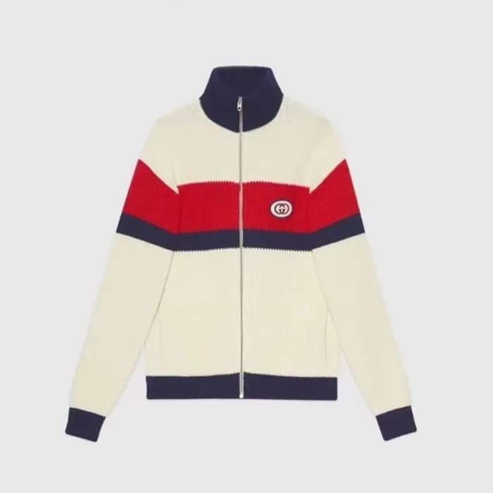 구찌 남성 캐쥬얼 화이트 니트자켓 - Gucci Mens White Jackets - gu… - 1