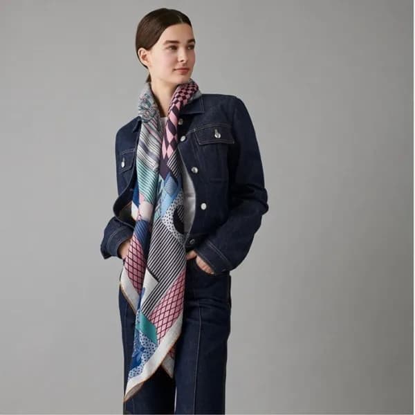 에르메스 여성 블루 스카프 - Hermes Womens Blue Scarf - he537x - 1