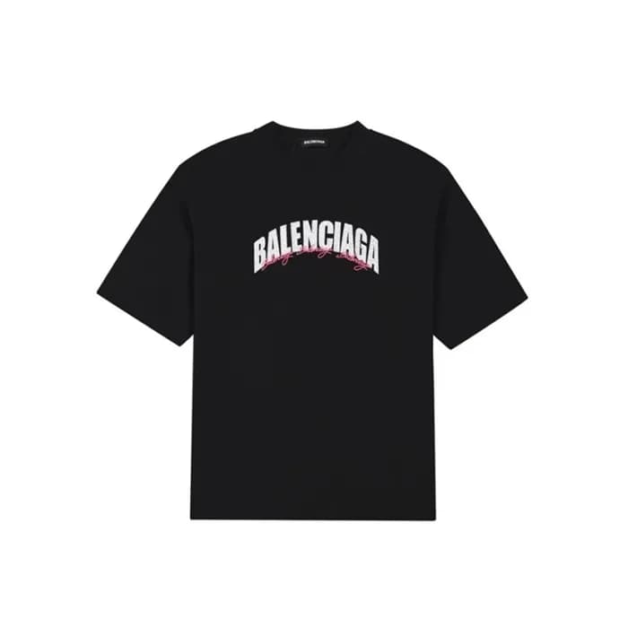 발렌시아가 남성 블랙 크루넥 반팔티 - Balenciaga Mens Black Tshirt… - 1