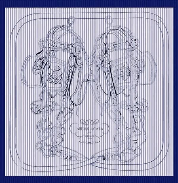에르메스 여성 네이비 스카프 - Hermes Womens Navy Scarf - acc17… - 1