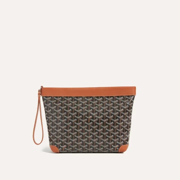 고야드 남/녀 블랙 탄 콘티 파우치 - Goyard Unisex Conti Pouch - … - 1