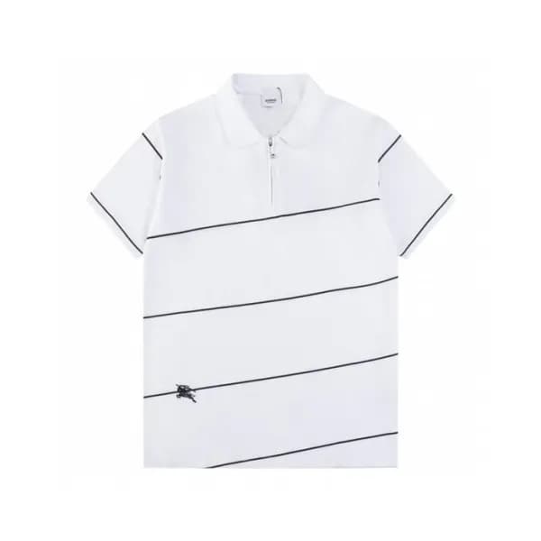 버버리 남성 화이트 폴로 티셔츠 - Burberry Mens White Tshirts - … - 1