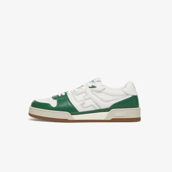 펜디 남성 매치 그린 로우탑 스니커즈 - Fendi Mens Black Sneakers -… - 1