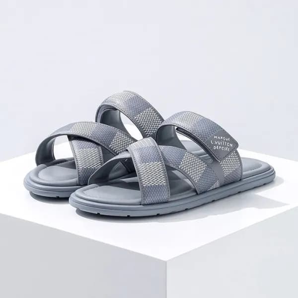 루이비통 남성 그레이 슬리퍼 - Louis vuitton Mens Gray Slippers… - 1