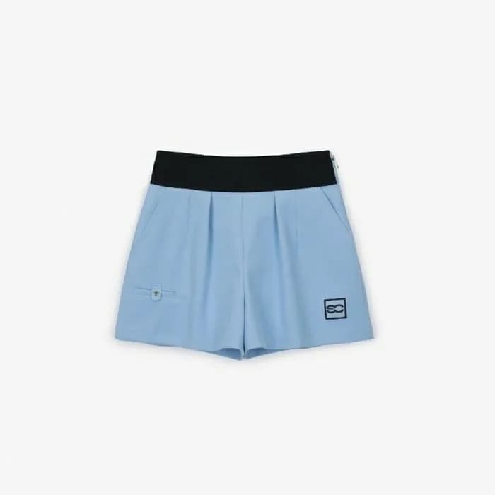 [SOUTHCAPE] 사우스케이프 여성 핀턱 로고 밴드 숏 팬츠 - gol938x - 1