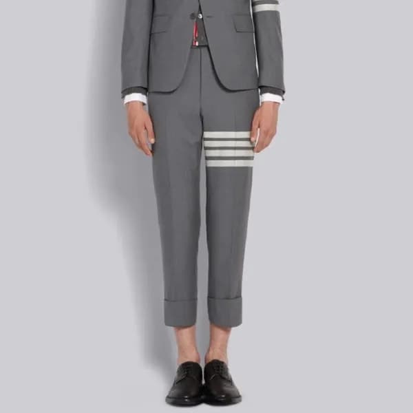 톰브라운 남성 그레이 슬랙스 - Thom Browne Mens Gray Slacks - t… - 1