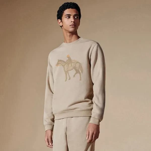 에르메스 남성 라운드 맨투맨 - Hermes Mens Round Tshirt - hec26… - 1