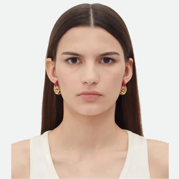 보테가 베네타 여성 골드 이어링 - Bottega veneta Womens Gold Ear… - 1