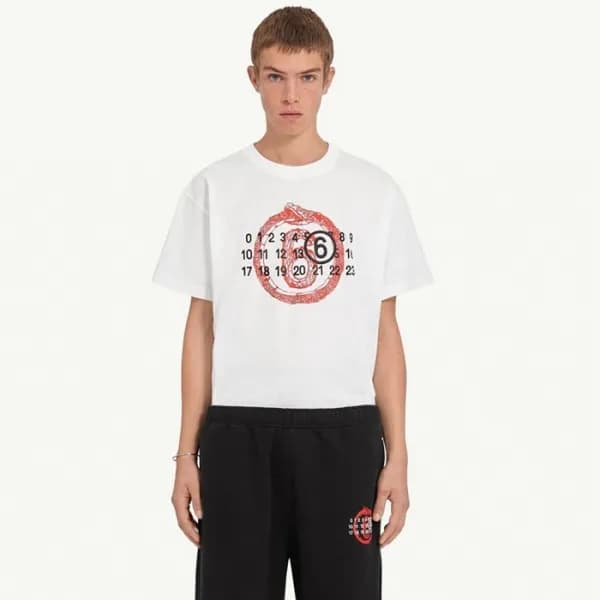 메종 마르지엘라 남성 라운드 반팔 티셔츠 - Maison Margiela Mens Roun… - 1
