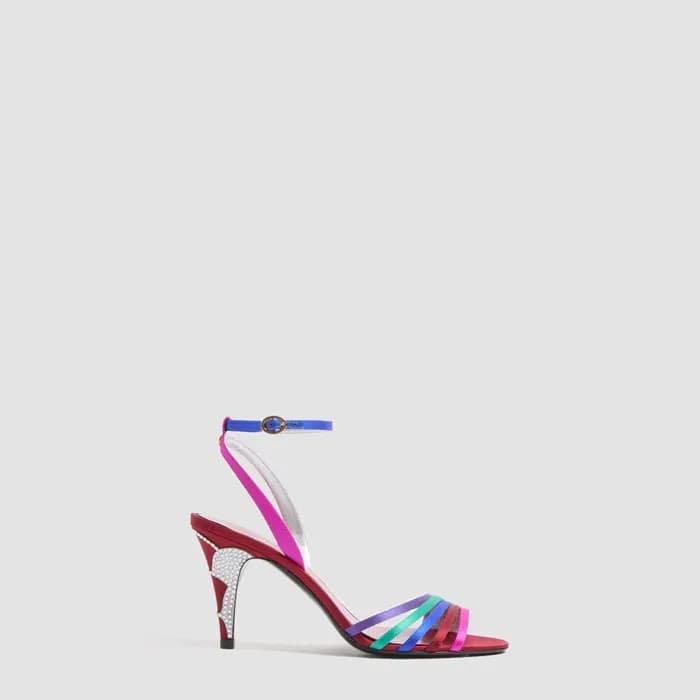 발렌티노 여성 레이디크러쉬 크리스털 장식 새틴 샌들 - Valentino Lady Crus… - 1