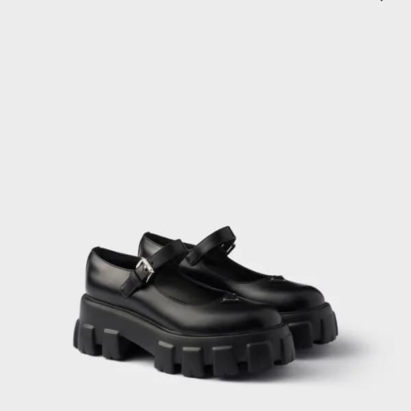 프라다 여성 브러시드 가죽 모놀리스 메리 제인 - Prada Womens Brushed L… - 1