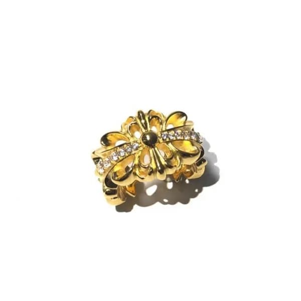 크롬하츠 남/녀 골드 반지 - Chrome Hearts Unisex Gold Ring - … - 1