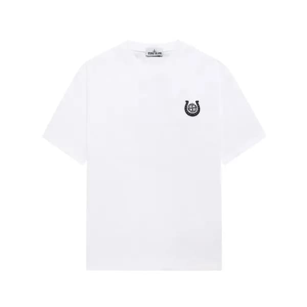 스톤아일랜드 남성 라운드 반팔 티셔츠 - Stone Island Mens Round Tsh… - 1