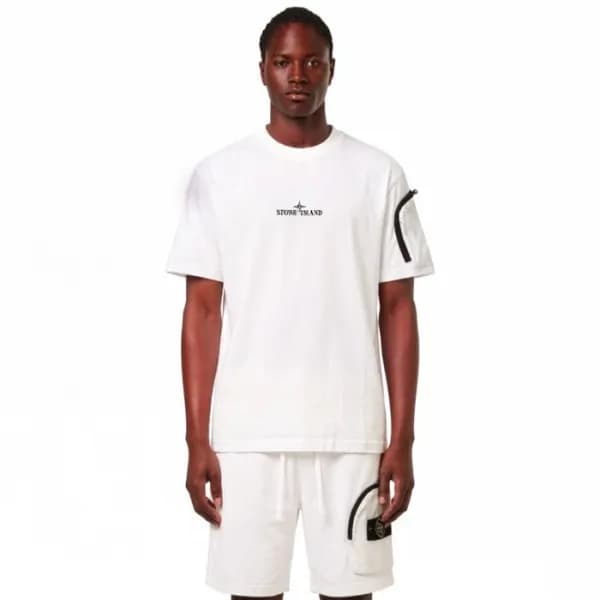 스톤아일랜드 남성 라운드 반팔 티셔츠 - Stone Island Mens Round Tsh… - 1
