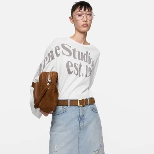 아크네 여성 라운드 긴팔티 - Acne Studios Womens Round Tshirt … - 1