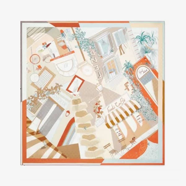 펜디 여성 FF 스퀘어 스카프 - Fendi Womens FF Square Scarf - … - 1
