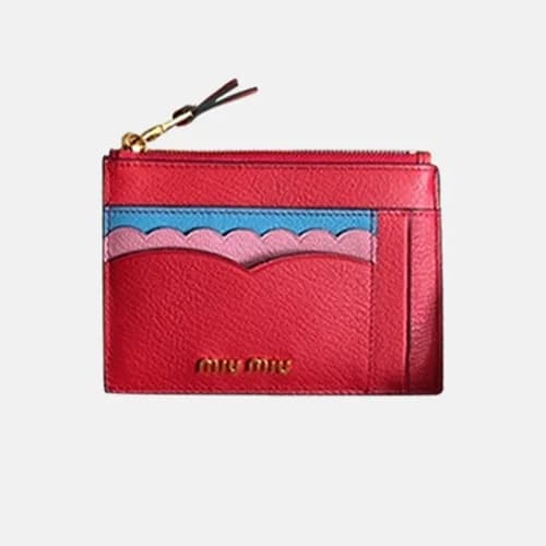 MiuMiu 2018 Madras Leather Card Wallet 5MC446 - 미우… - 1