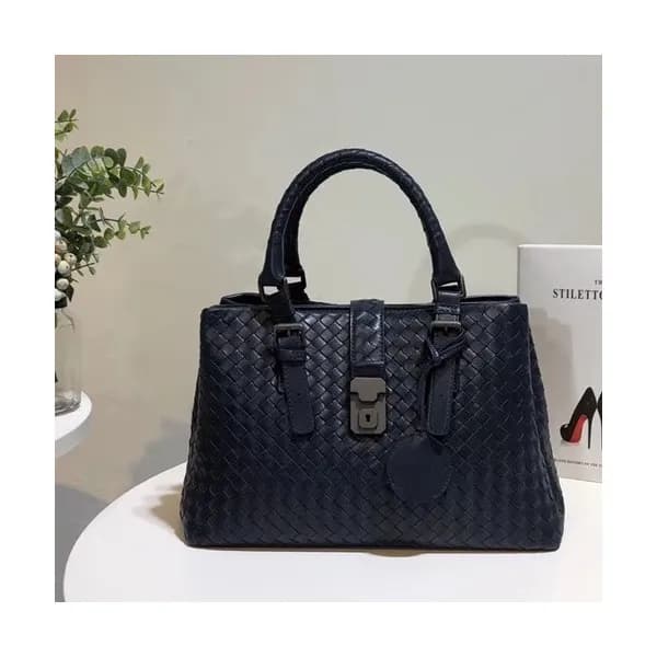 Bottega Veneta Leather Black Roma Medium Tote Shou… - 1