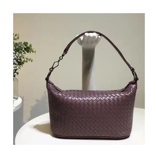 Bottega Veneta Leather Purple Tote Shoulder Bag,27… - 1