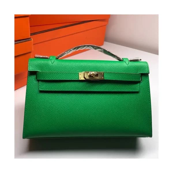 Hermes Mini Kelly Epsom Leather Tote Bag / Clutch … - 1