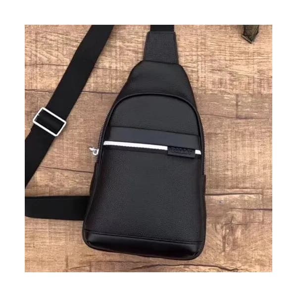 Bally 2018 Leather Hip Sack,28cm - 발리 2018 레더 남성용… - 1