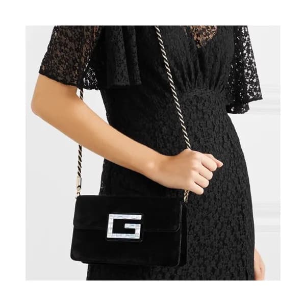 Gucci 2018 Velvet Square G Women Shoulder Bag,20CM… - 1
