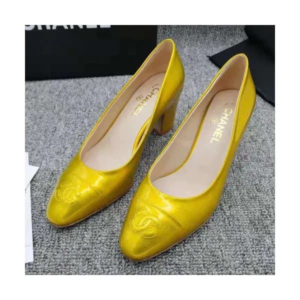 Chanel 2019 Women's Coco Leather Middle-heel L… - 1