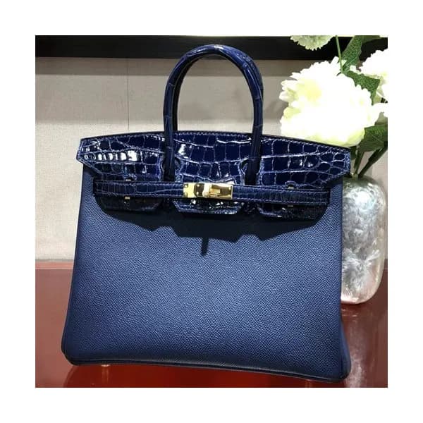 Hermes Birkin Crocodile & Leather Tote Shoulder Ba… - 1