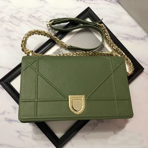 Dior 2019 Dior Rama Leather Chain Shoulder Bag ,25… - 1