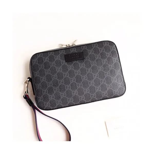 Gucci 2019 Supreme Canvas Clutch Bag,23.5CM - 구찌 2… - 1