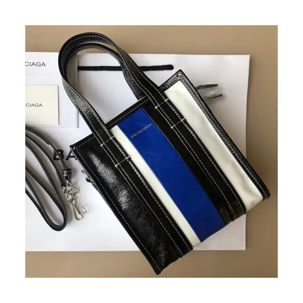 Balenciaga 2019 Bazar Leather Tote Shoulder Shoppe… - 1