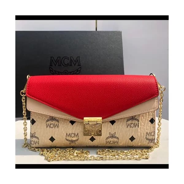 MCM 2019 Millie Visetos Chain Shoulder Cross Bag,2… - 1