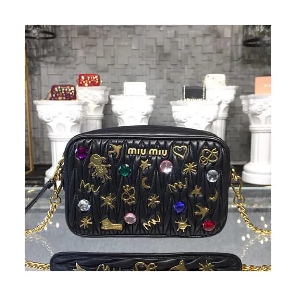 MiuMiu 2019 Matelasse Chain Shoulder Cross Bag,2… - 1