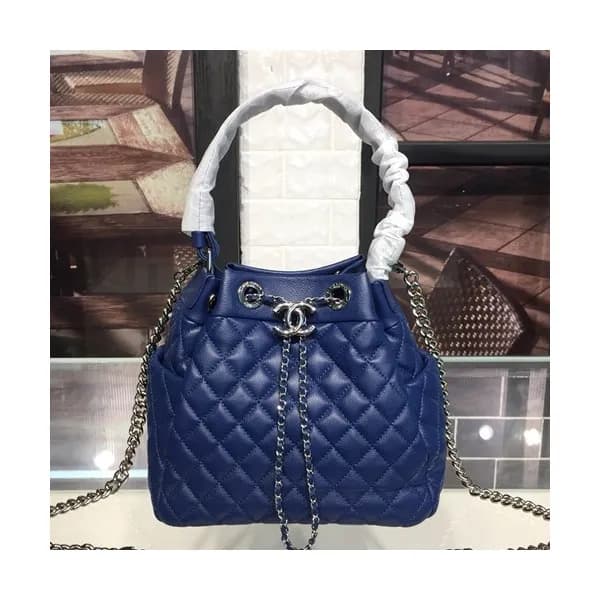 Chanel 2019 Women Leather Chain Bucket Tote Should… - 1