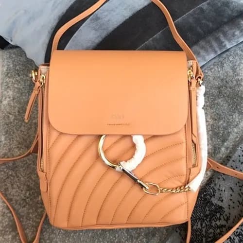 Chole 2019 Faye Leather Tote Shoulder Bag / Back P… - 1
