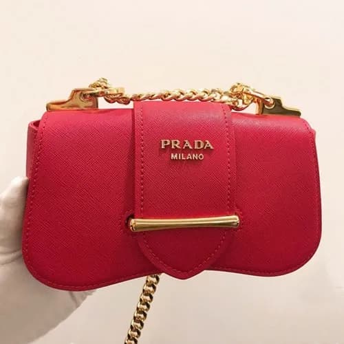 Prada 2019 Sidonie Saffiano Chain Shoulder Bag,21.… - 1