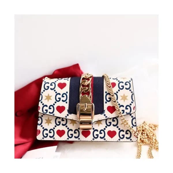 Gucci 2019 Sylvie Nano Chain Shoulder Bag,16.5CM -… - 1