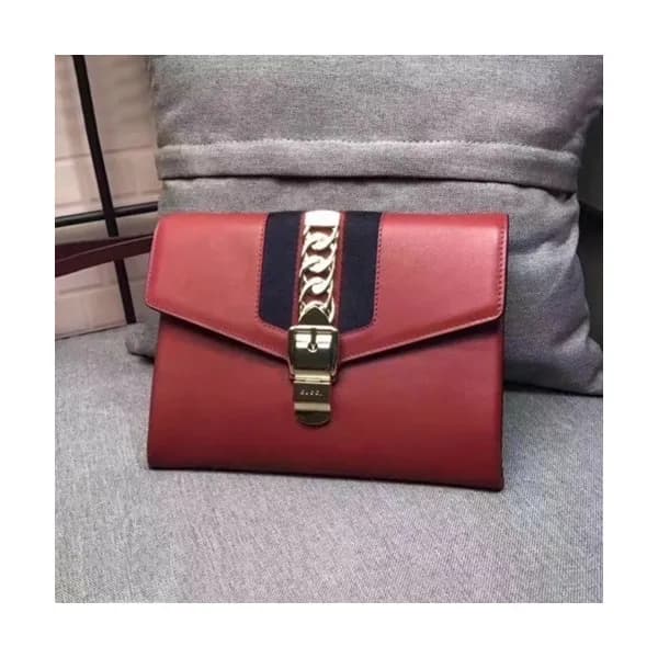 Gucci 2019 Sylvie Leather Clutch Bag ,24CM - 구찌 20… - 1