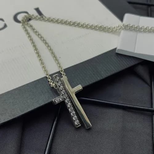Gucci White Glod Neck lace - 구찌 화이트골드 목걸이Guc0014. - 1