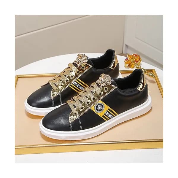 Versace 2019 Mens Leather Sneakers - 베르사체 2019 남성용… - 1