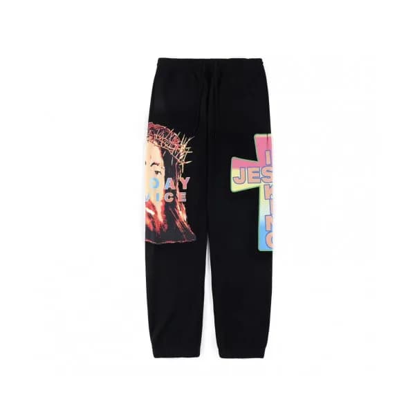 Kanye west 2019 Mens Logo Oversize Cotton Pants - …