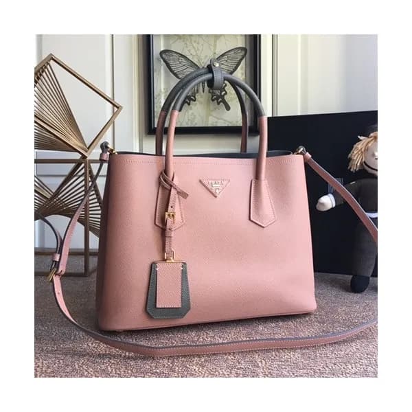 Prada 2020 Saffiano Double Tote Shoulder Bag,33CM … - 1