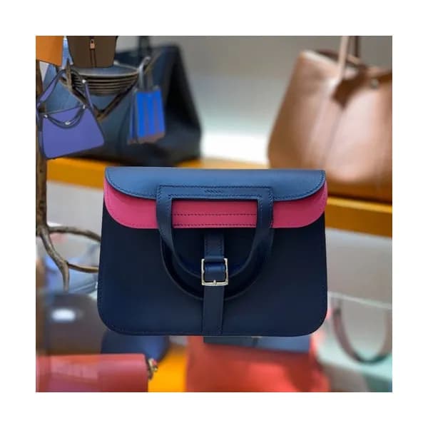 Hermes 2020 Halzan Leather Tote Shoulder Bag ,22cm… - 1